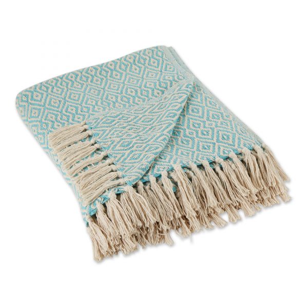 We sell the best Aqua Double Diamond Throw Blanket from your home